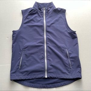 Peter Millar Crown Sport Mens Full Zip Lightweight Athletic Golf Vest Navy Sz M